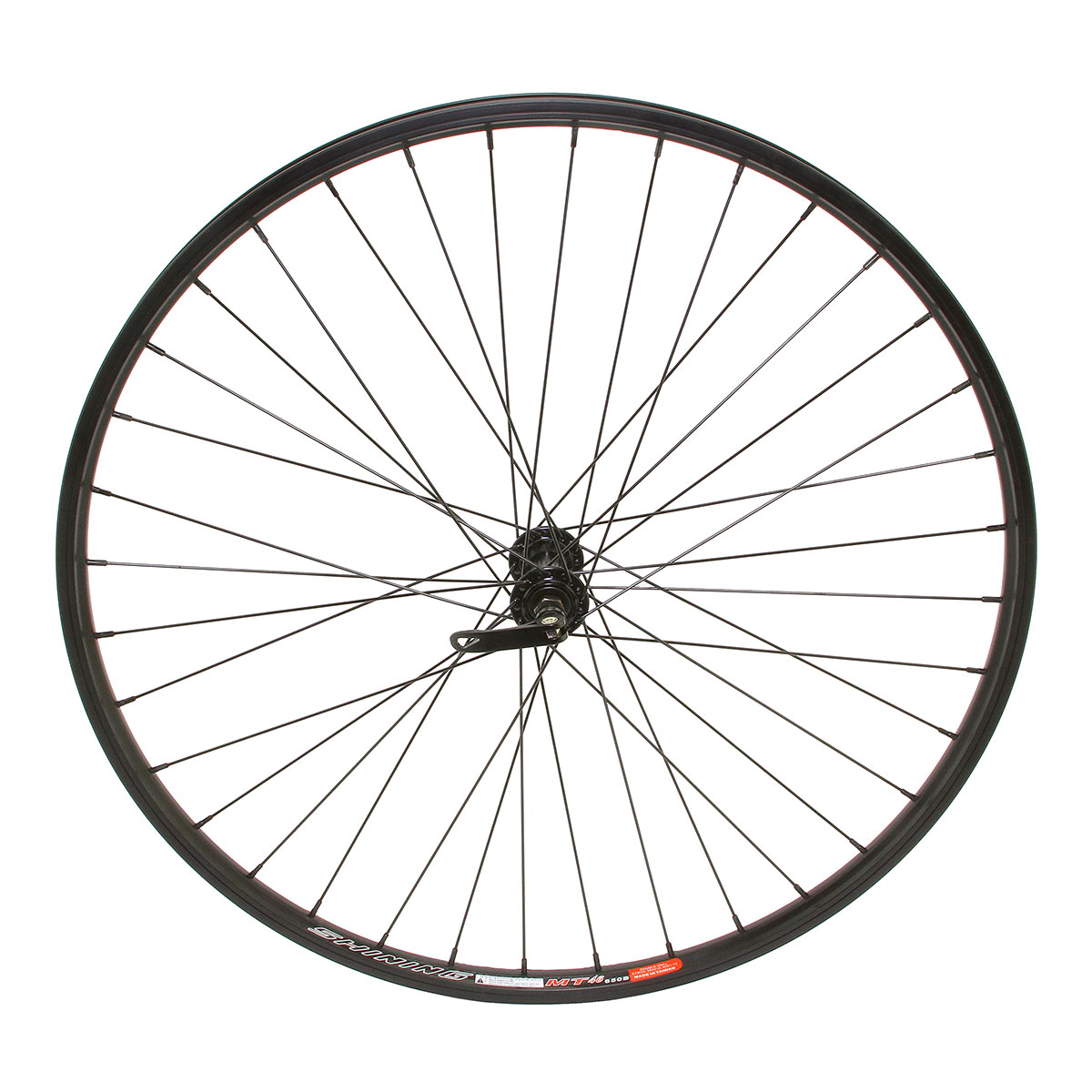 27.5 Alloy Front Wheel 36 Spoke 14G Black 3/8 Q.R/Axle Double Wall Black.